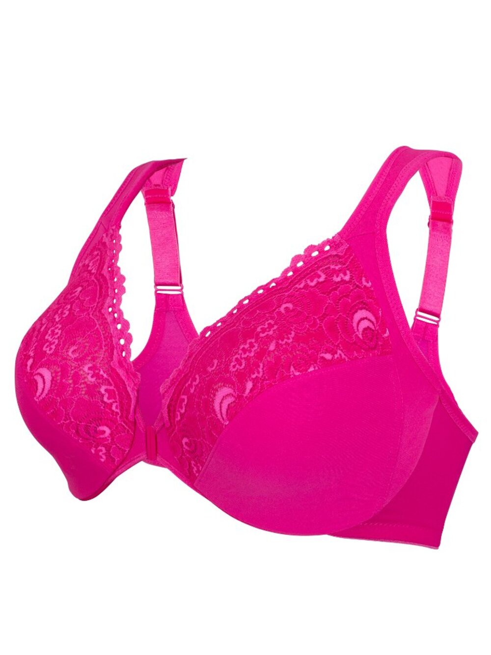 H Cup Bras 42H 44H 46H 48H Hot! Pink Underwire Wonderwire Front-Close Front-Hook - Picture 11 of 17